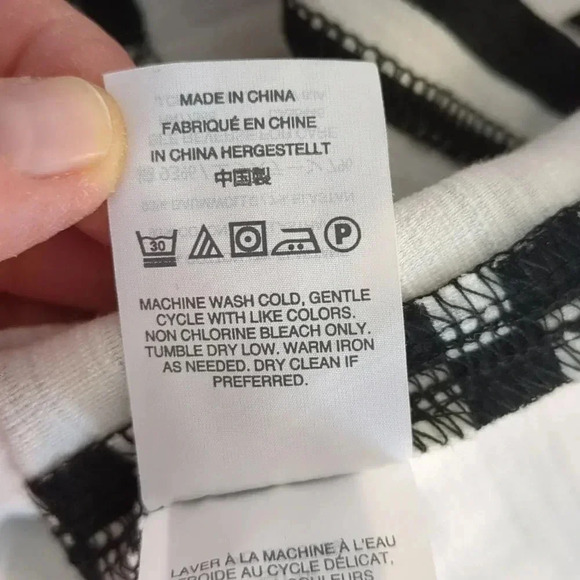 J. Crew Black& White Striped Tee Shirt Dress - Picture 9 of 10